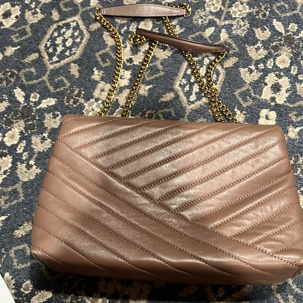 Tory Burch Taupe Quilted Shoulder Bag - Picture 12 of 16